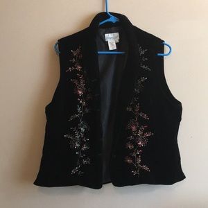 Ladies Velveteen embroidered vest